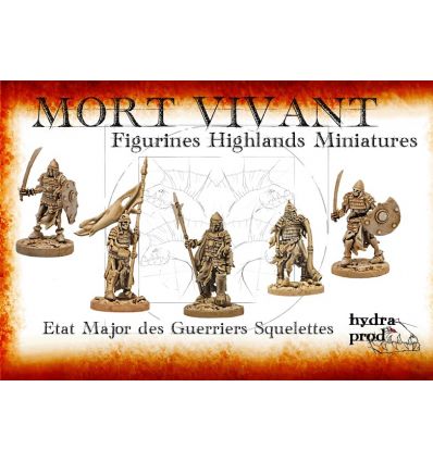 Morts Vivants - Etat Major des Guerriers Squelettes (5 figurines)