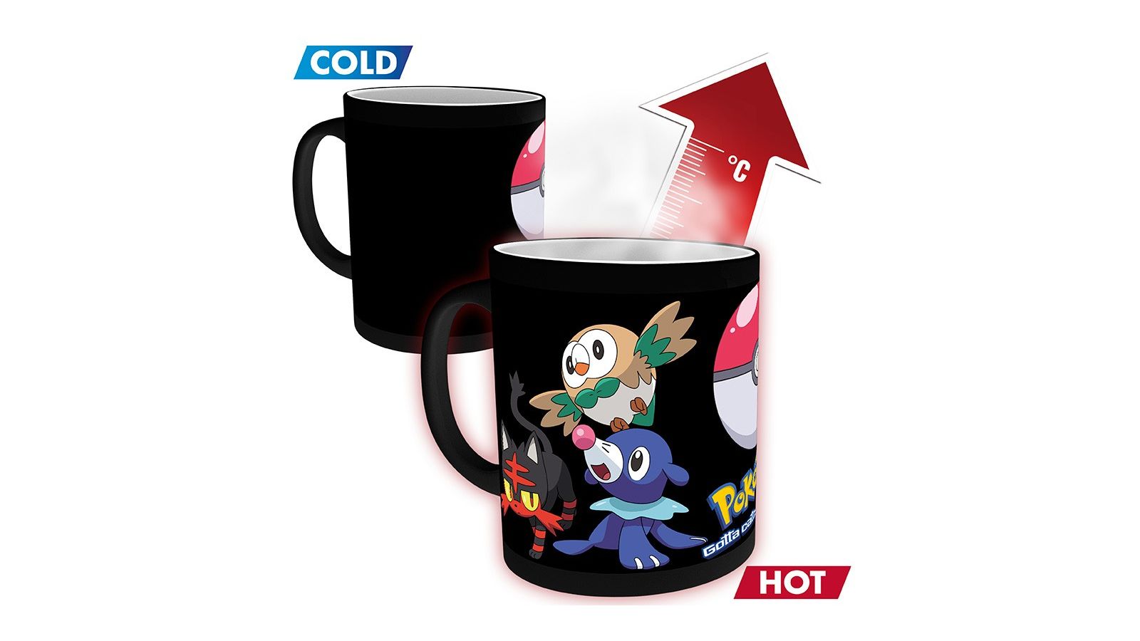 Mug Pokémon - Attrapez-les tous - Thermoréactif