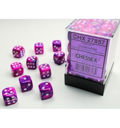Chessex 27857- Violet / White