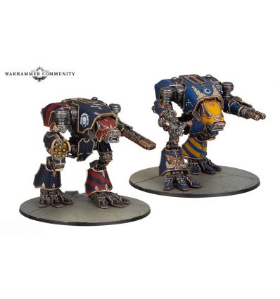 LEGIONS IMPERIALIS - WARHOUND TITANS WITH URSUS CLAWS AND MELTA LANCES