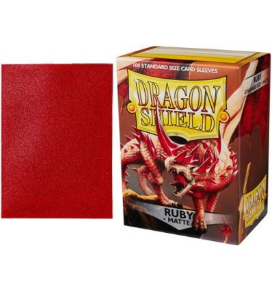 Protection Cartes Dragon Shield : Transparent Format Standard Mat Ruby