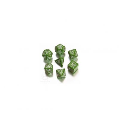 Set de Dés Pathfinder - Vert / Argent