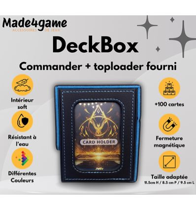 Made4Game - Deckbox Commander L 100 Noir/Bleu