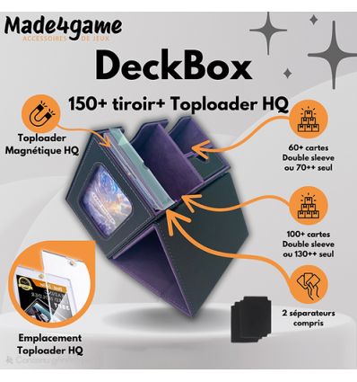 Made4Game - Deckbox Commander XL 150 Noir/Violet