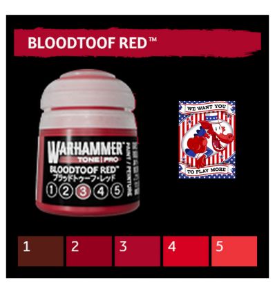 Warhammer Tone Pro -  BLOODTOOF RED 3 12ML ROW