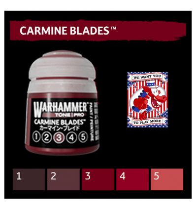Warhammer Tone Pro -  CARMINE BLADES 4 12ML ROW