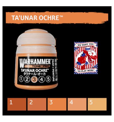 Warhammer Tone Pro -  TA'UNAR OCHRE 4 12ML ROW