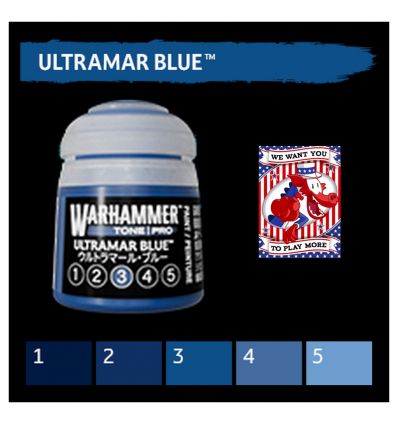 Warhammer Tone Pro -  ULTRAMAR BLUE 4 12ML ROW